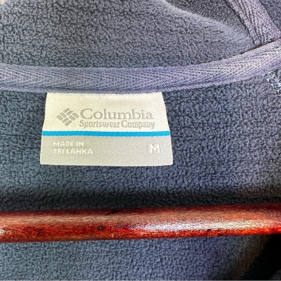 Columbia Knit Sweater Long Sleeve Hoodie Thick Winter Drawstring Full Zip Medium - Picture 2 of 11